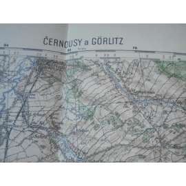 Mapa Černousy a Görlitz (Zhořelec, Německo 1932; měřítko 1:75000)